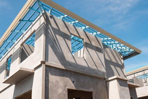 Imagem de uma construção modular residencial