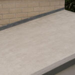 Laje de concreto com leve inclinação