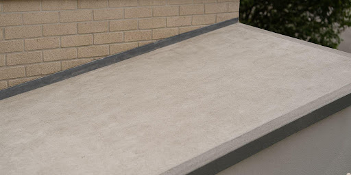 Laje de concreto com leve inclinação