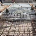 Sapata corrida na obra de construção civil