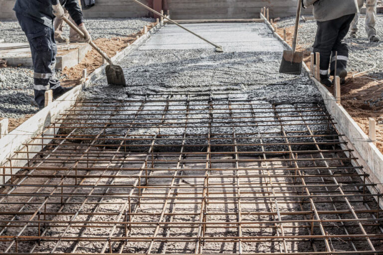 Sapata corrida na obra de construção civil
