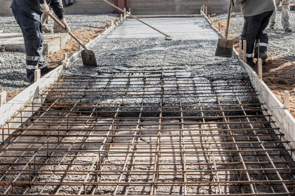Sapata corrida na obra de construção civil